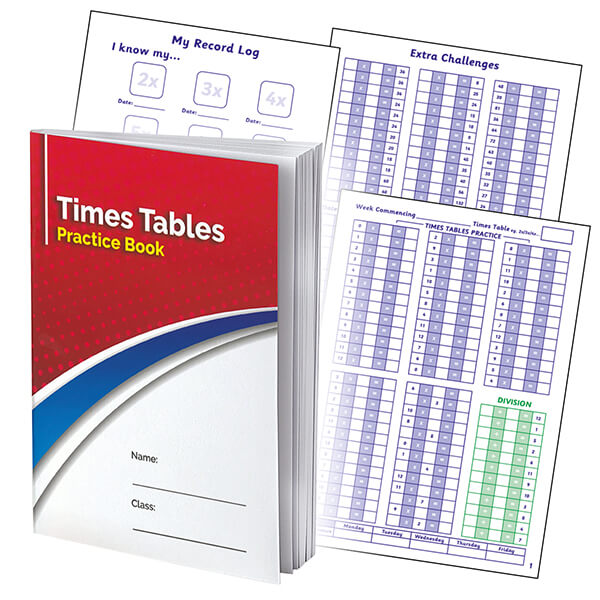 Times Tables Practice Record Book for Primary School